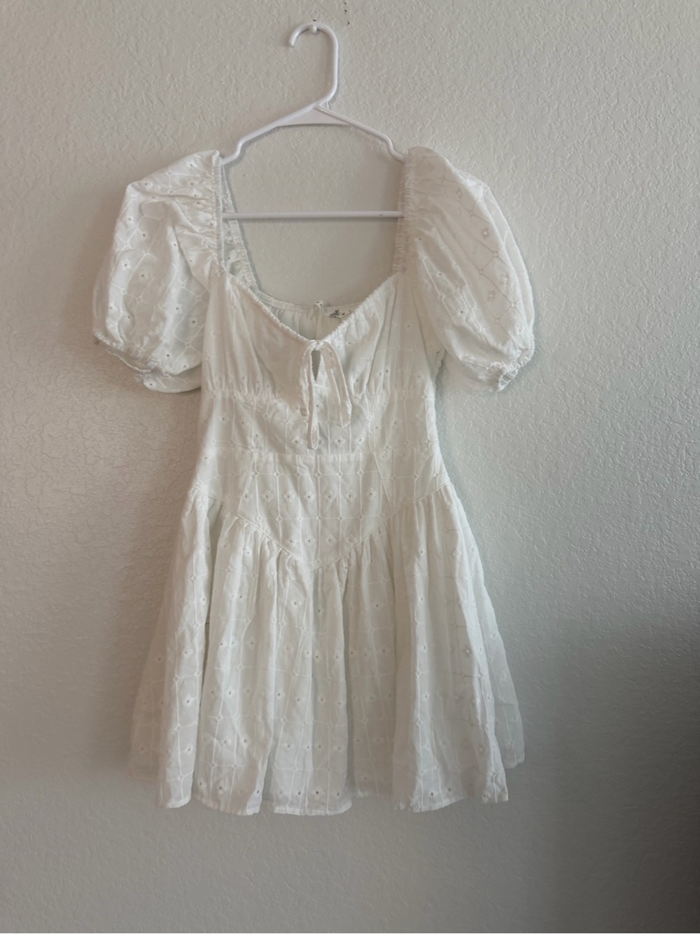 Altar'd State White Eyelet Tiered Mini Dress - Picture 9 of 9
